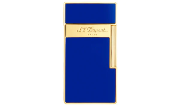 S.T. Dupont Biggy Aansteker Blauw Lak Goud 025005